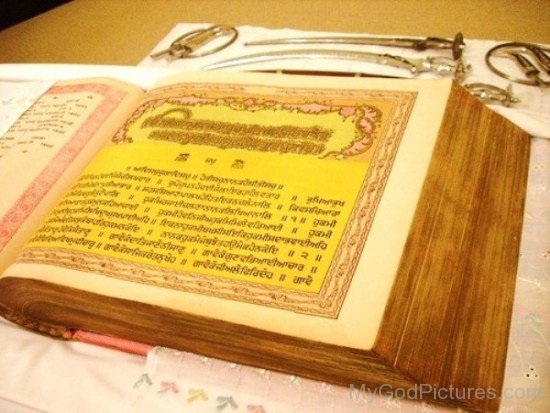 One Side Image Of Guru Granth Sahib Ji