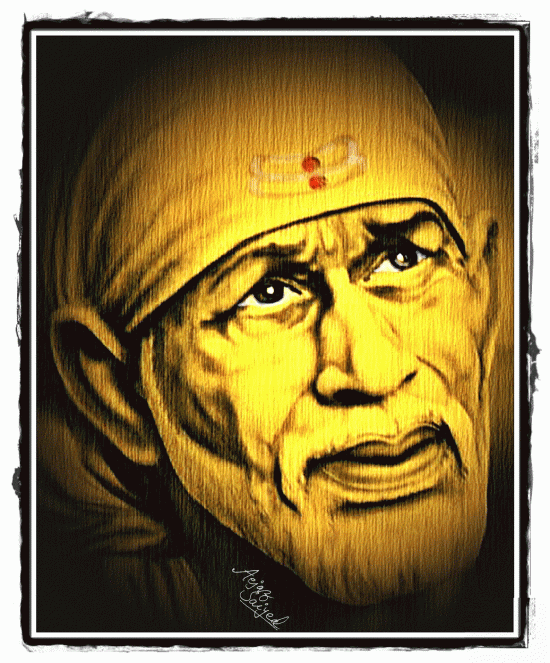 Potrait Of Sai Baba Ji