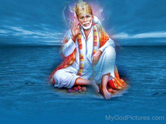 Sai Baba Ji Wearing A Crown