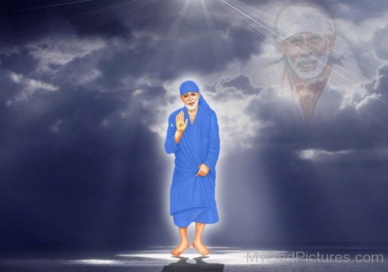 Sai Baba Ji Wearing Blue Dress