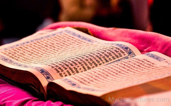 Side View Of Guru Granth Sahib Ji