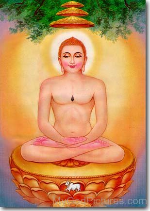 Sitting Image Of Lord Mahavir Ji