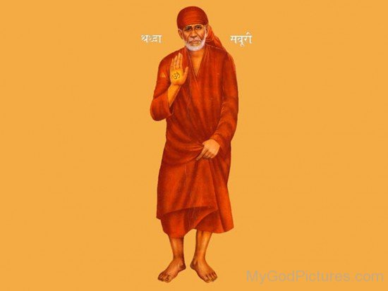 Standing Image Of Lord Sai Baba Ji