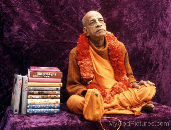 Abhay Charanaravinda Bhaktivedanta Swami Prabhupada With His Books