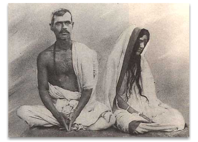 Anandamayi Maa With Her Husband Ramani Mohan