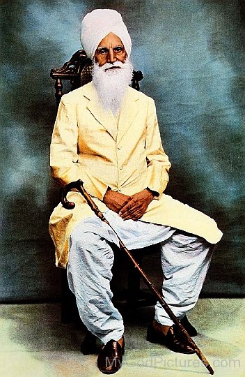 Baba Sawan Singh Ji Coloured Picture