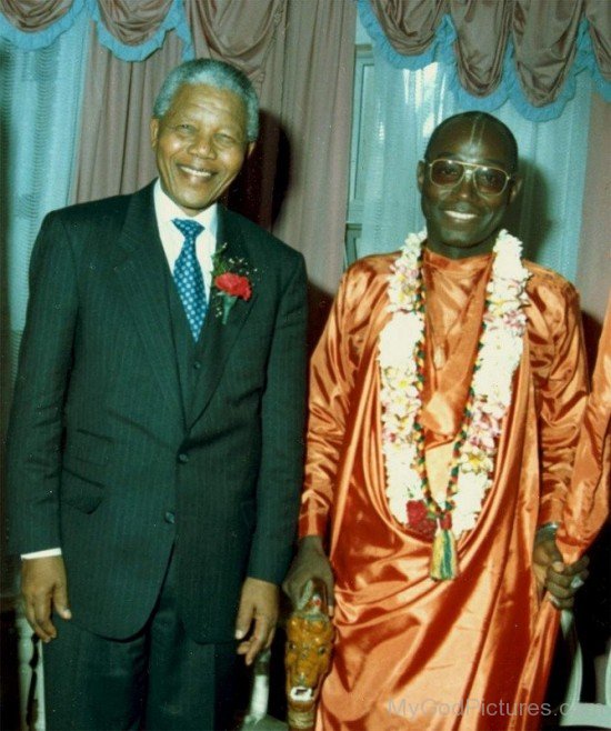 Bhakti Tirtha Swami With Nelson Mandela