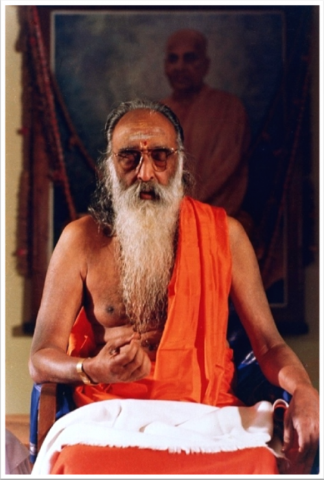 Chinmayananda Saraswati Swami Doing Meditation