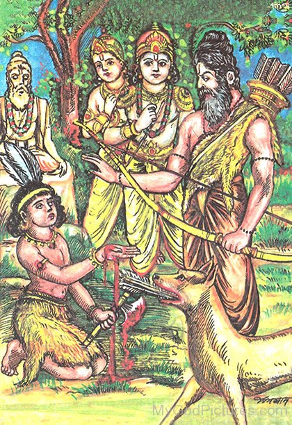 Dronacharya Blesses Eklavya