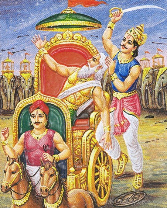 Dronacharya In His Rath