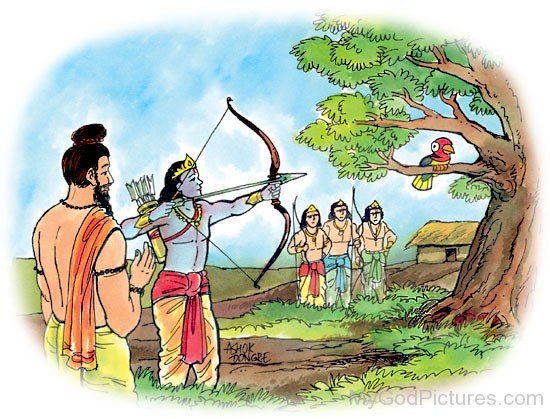 Dronacharya With Arjuna