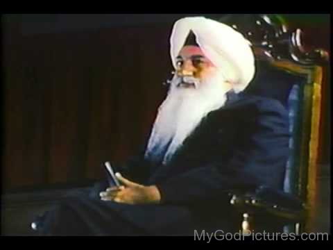 Mahraj Charan Singh Ji Sitting On Chair