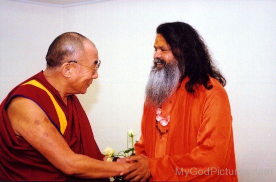 Photo Of Swami Maheshwarananda Ji With Leader