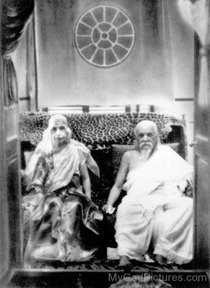 Sri Aurobindo With His Mother