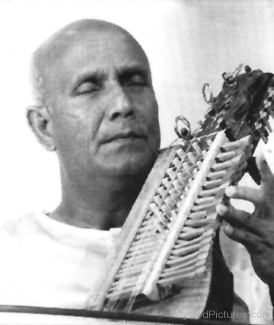 Sri Chinmoy Playing Sitar