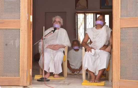 Acharya Mahashraman Ji Sitting On Chair