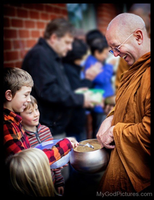 Ajahn Brahm With Children