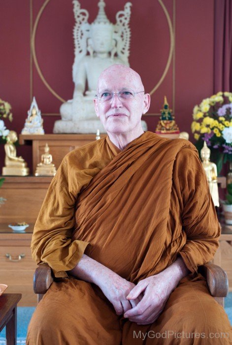 Ajahn Sumedho Sitting On Chair