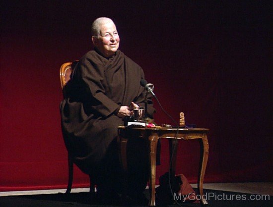 Ayya Khema Sitting On Chair