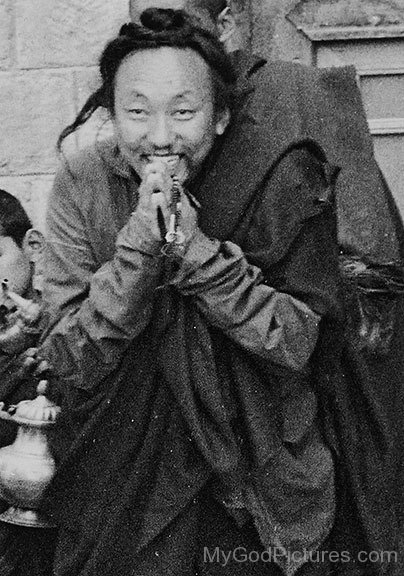 Black And White Image Of Chagdud Tulku Rinpoche