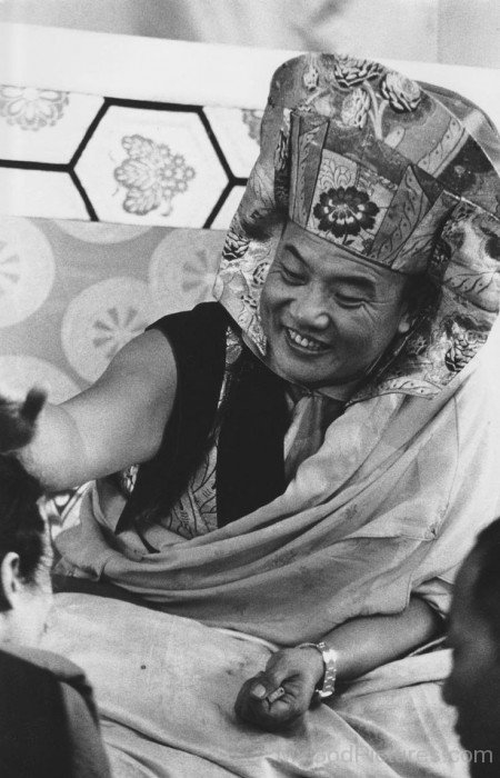 Black And White Image Of Rangjung Rigpe Dorje