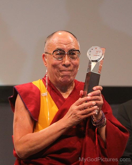 Dalai Lama With His Prize