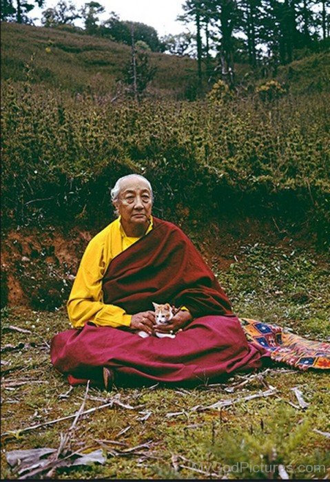 Dilgo Khyentse Sitting On Ground