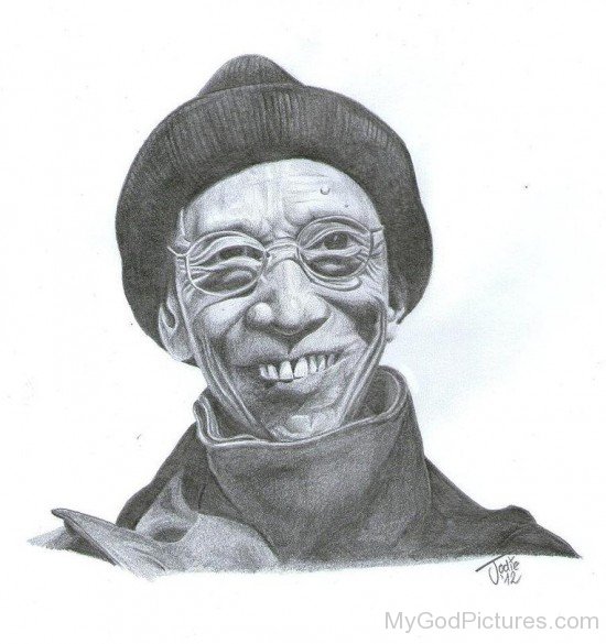 Drawing Of Kelsang Gyatso