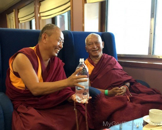 Geshe Thubten Wangchen With Thubten Zopa Rinpoche