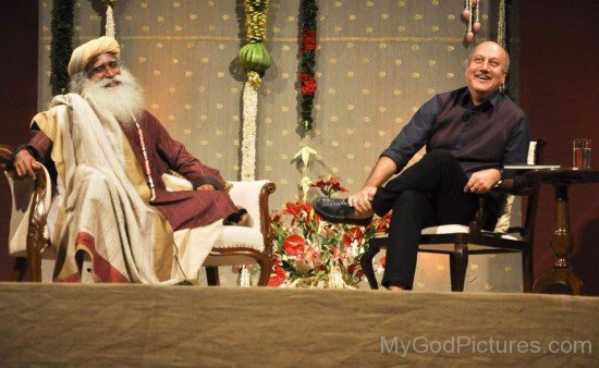 Jaggi Vasudev Ji With Anupam Kher