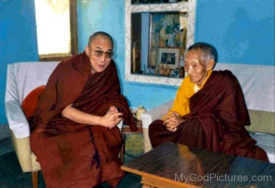 Kalu Rinpoche With Dalai Lama