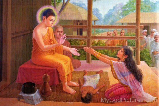 Kisa Gotami Greets Lord Buddha