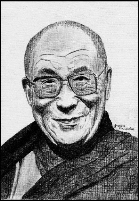 Portrait Of Dalai Lama
