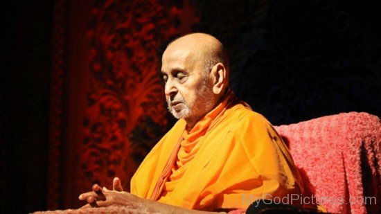 Pramukh Swami Maharaj Doing Meditation