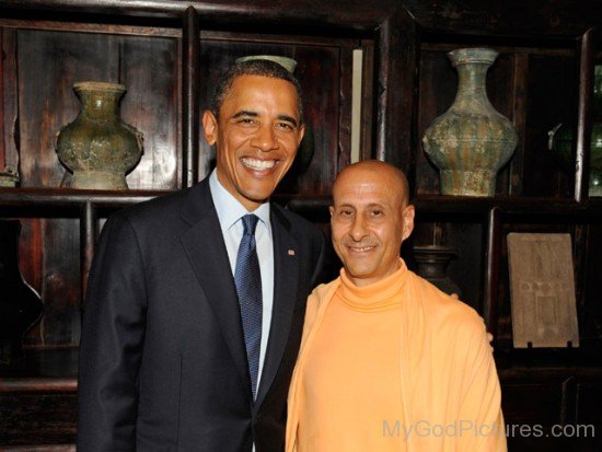 Radhanath Swami With Barack Obama