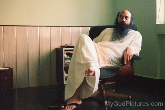 Rajneesh Osho Sitting On Chair