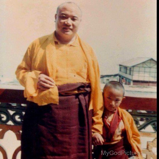 Rangjung Rigpe Dorje With Little Child