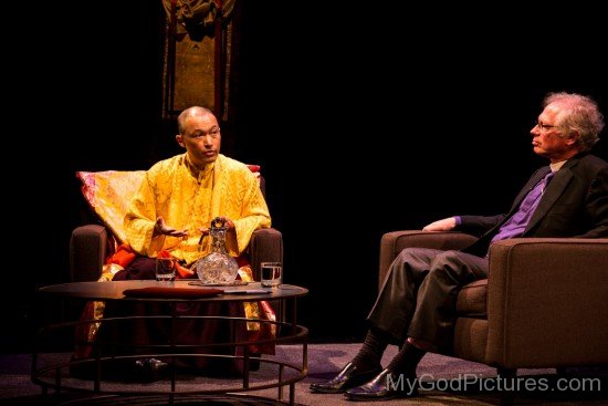 Sakyong Mipham Talking With Bishop Andrus