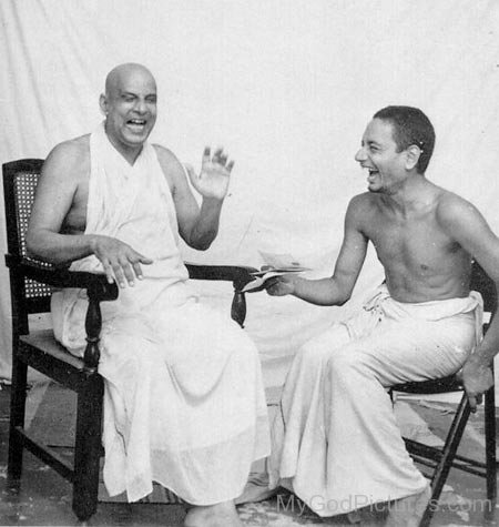 Sivananda Saraswati With His Disciple Chidananda Swami