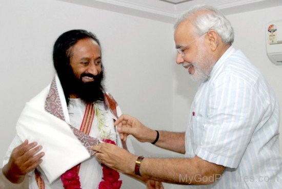 Sri Sri Ravi Shankar Honoured By Narender Modi