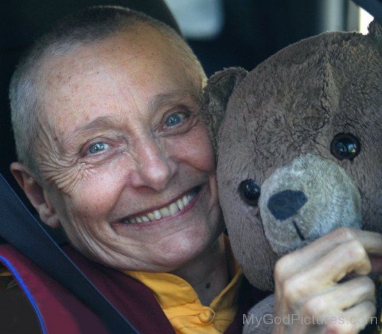 Tenzin Palmo With Teddy Bear