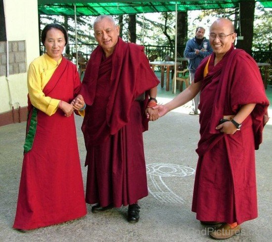 Thubten Zopa Rinpoche With Geshela Tushita