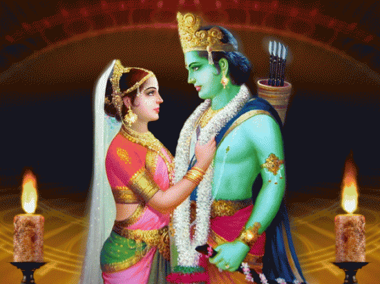 Animated Picture Of Lord Rama And Goddess Sita