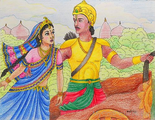 Arjuna And Draupadi Image