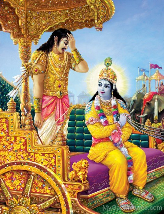 Arjuna Crying During Talk With Krishna