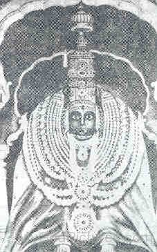 Black And White Image Of Goddess Bhavani