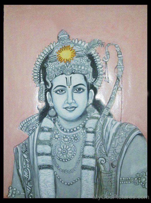 Black And White Picture Of Lord Rama