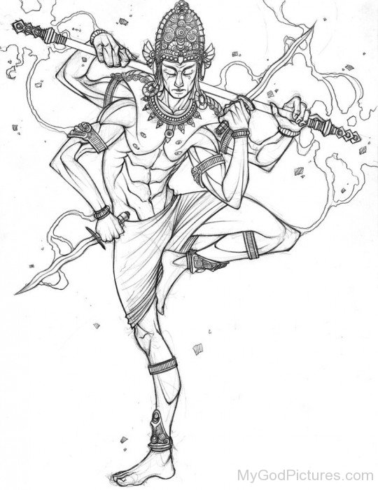 Drawing Of Lord Indra