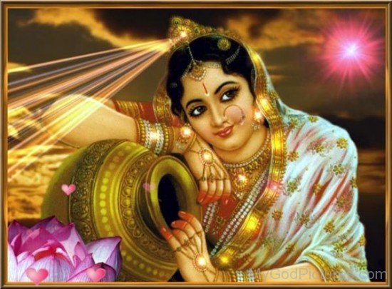 Frame Picture Of Goddess Radha