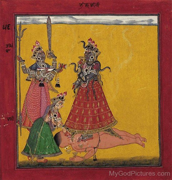 Goddess Bhadrakali And Bhairavi
